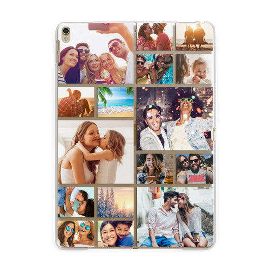 Tiled Photo Montage Upload Apple iPad Gold Case