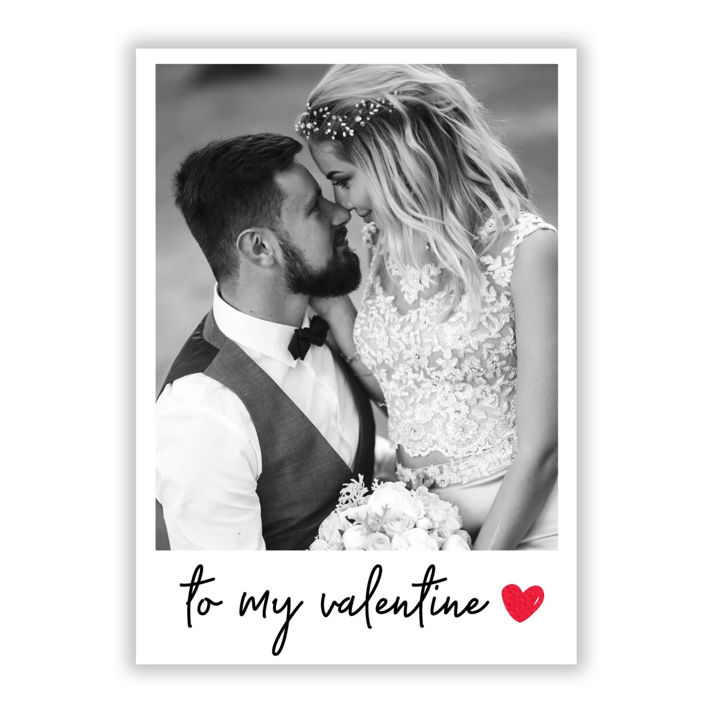 To my Valentine Photo A5 Flat Greetings Card