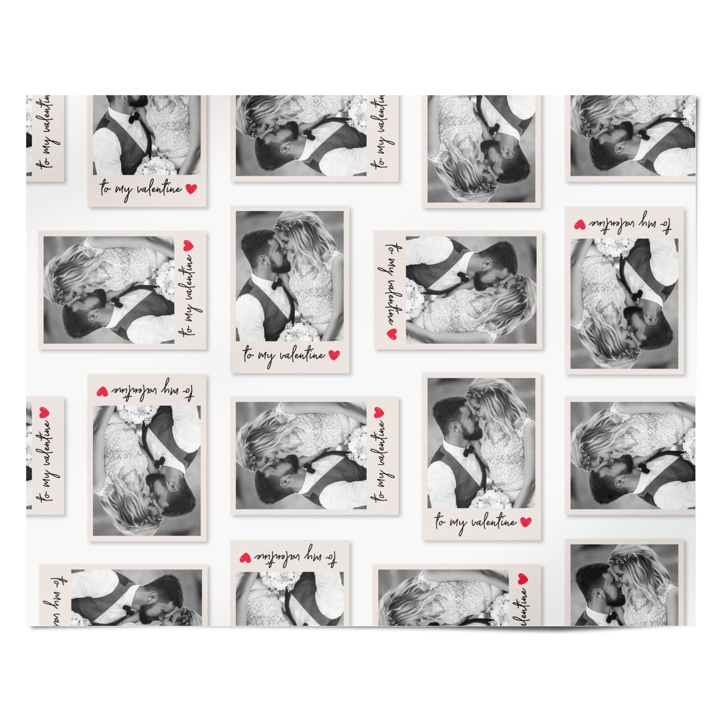 To my Valentine Photo Personalised Wrapping Paper Alternative