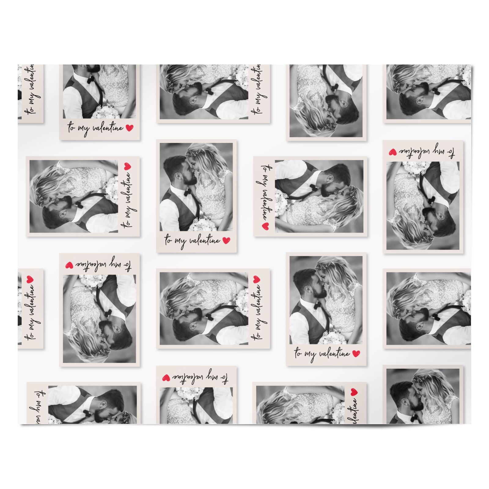 To my Valentine Photo Personalised Wrapping Paper Alternative