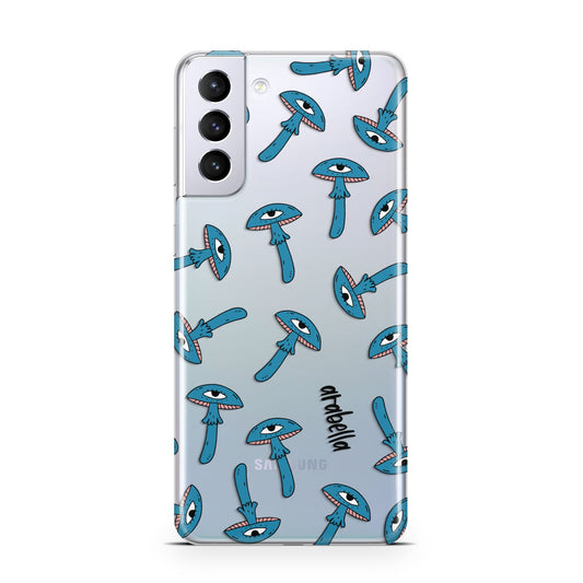 Toadstool Halloween Personalised Samsung S21 Plus Phone Case