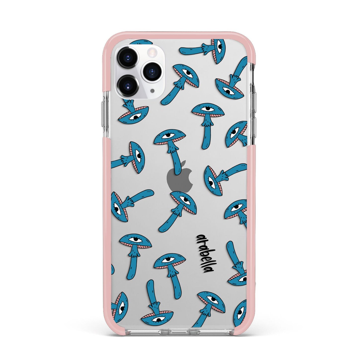 Toadstool Halloween Personalised iPhone 11 Pro Max Impact Pink Edge Case