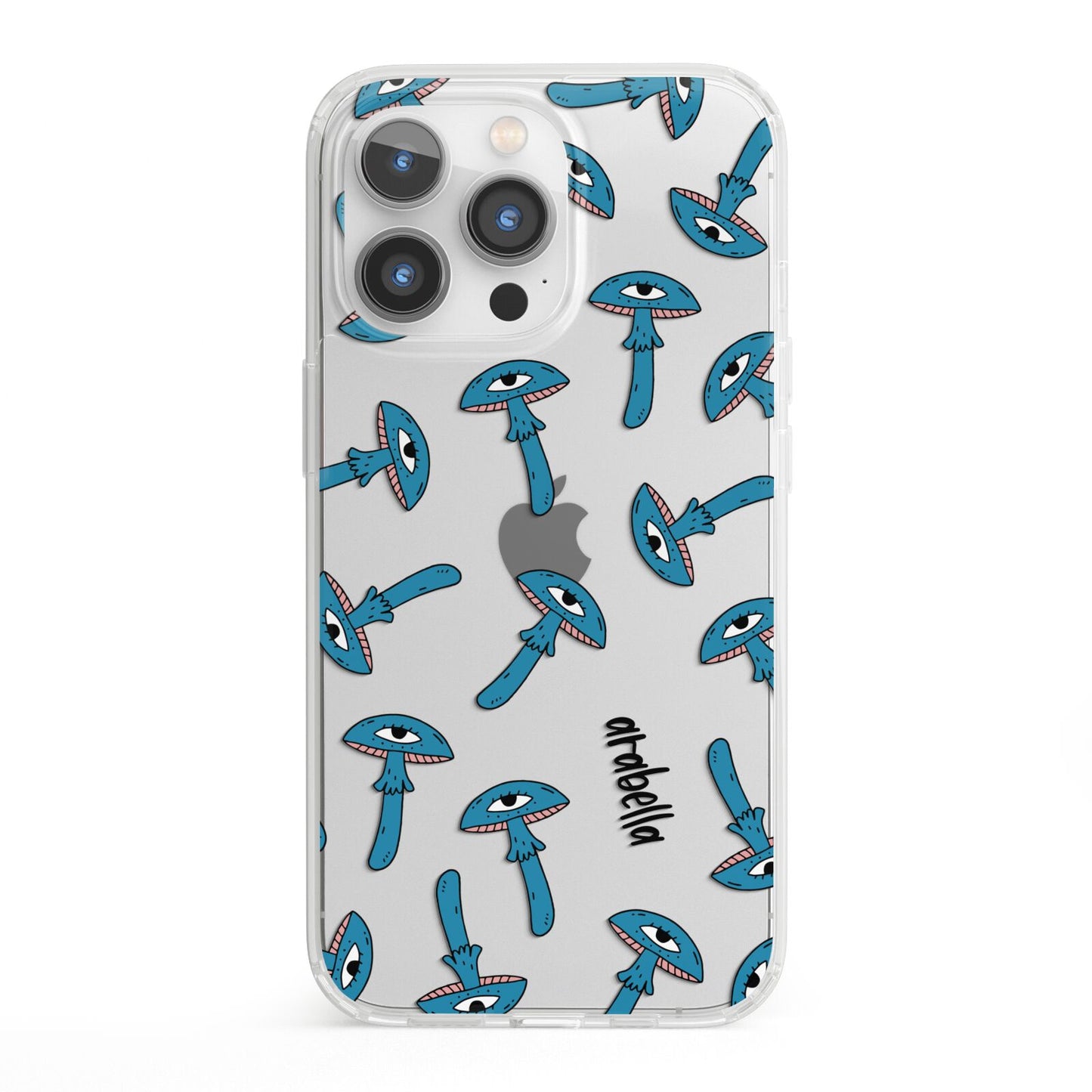 Toadstool Halloween Personalised iPhone 13 Pro Clear Bumper Case