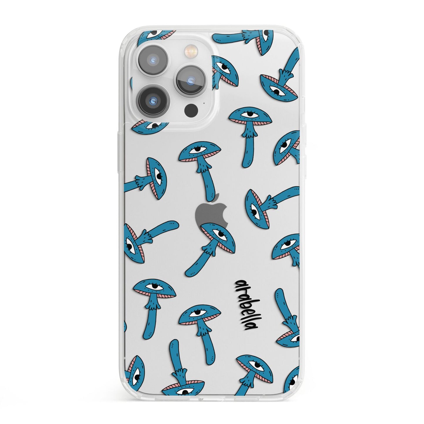 Toadstool Halloween Personalised iPhone 13 Pro Max Clear Bumper Case