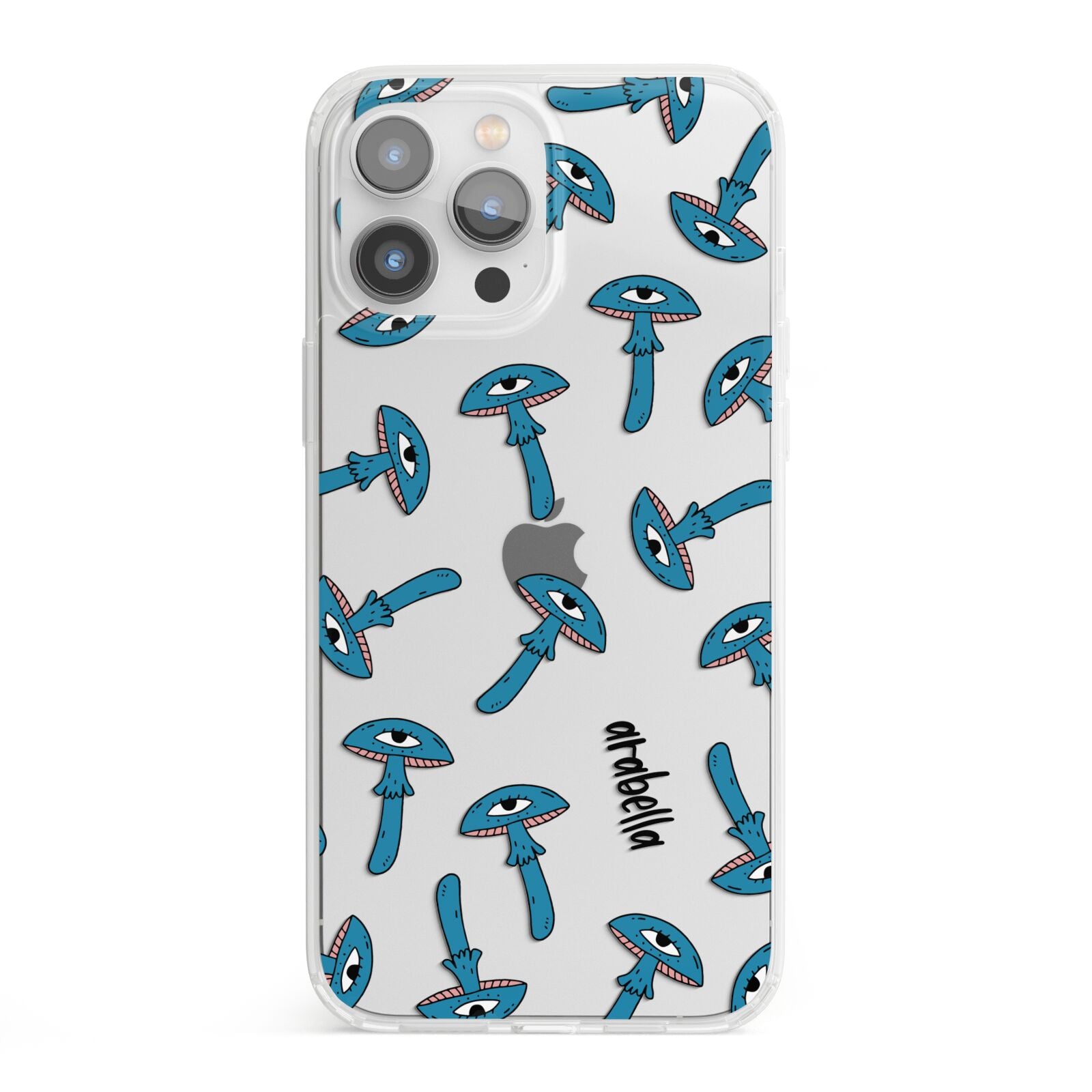 Toadstool Halloween Personalised iPhone 13 Pro Max Clear Bumper Case