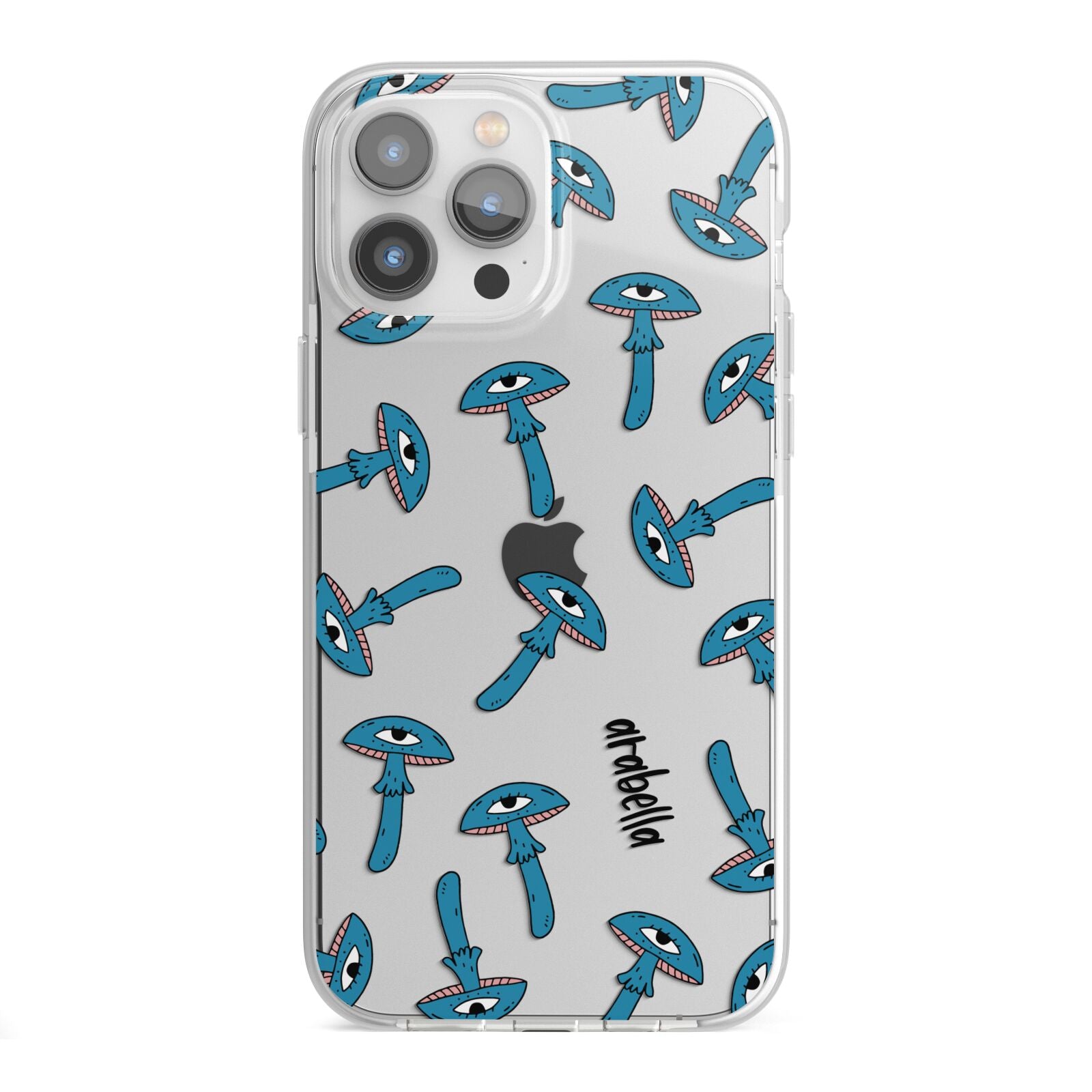 Toadstool Halloween Personalised iPhone 13 Pro Max TPU Impact Case with White Edges