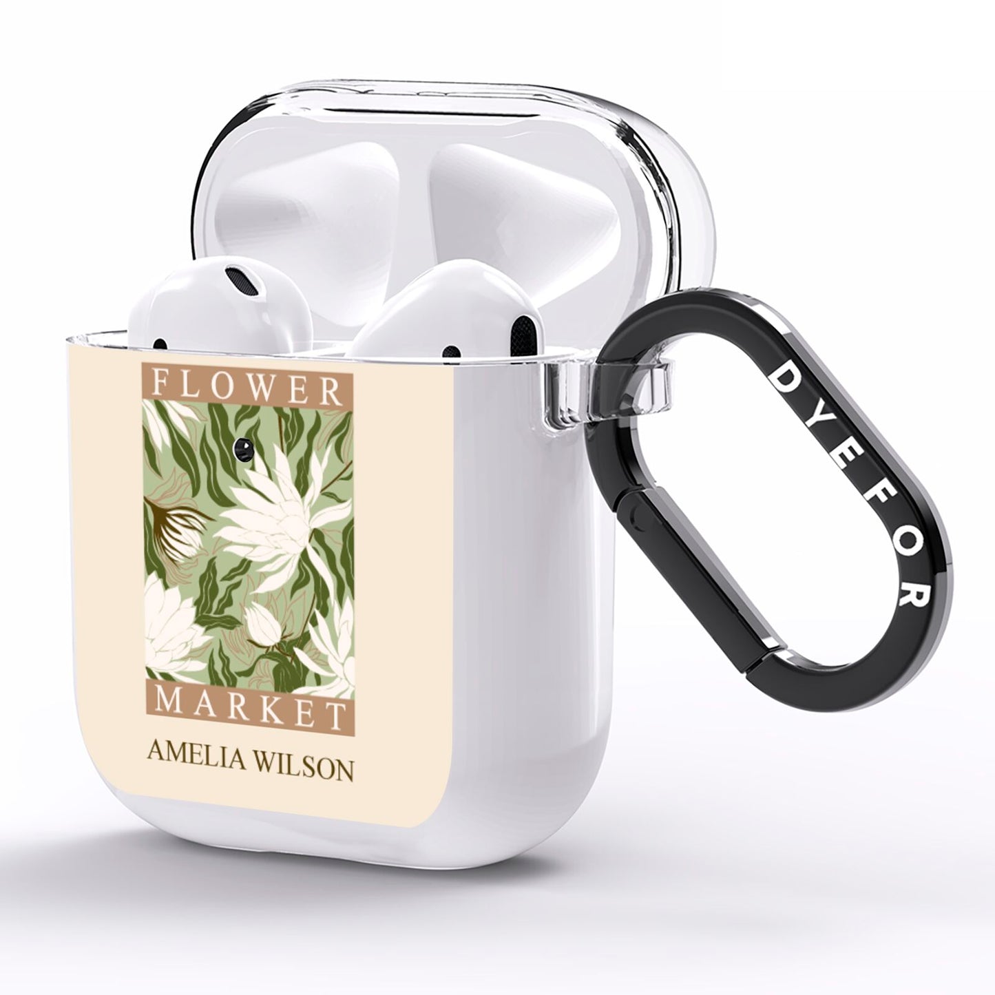 Tokyo Flower Market AirPods Clear Case Side Image