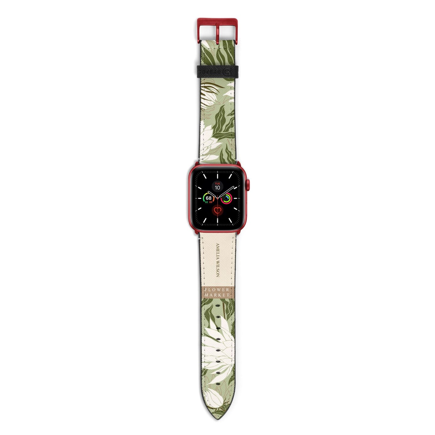 Tokyo Flower Market Apple Watch Strap with Red Hardware