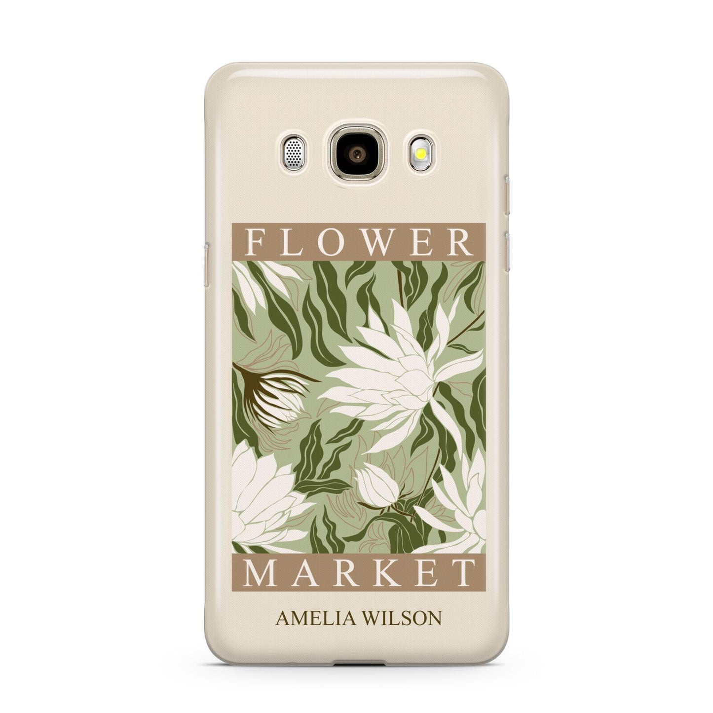 Tokyo Flower Market Samsung Galaxy J7 2016 Case on gold phone