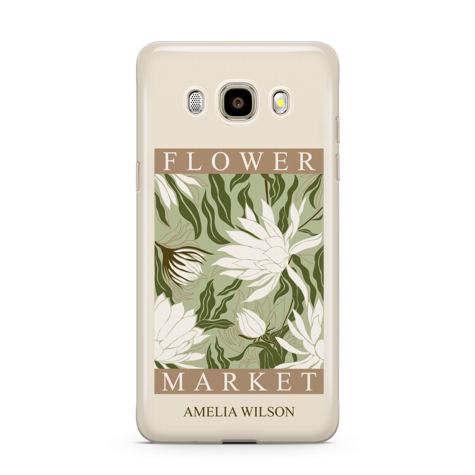 Tokyo Flower Market Samsung Galaxy J7 2016 Case on gold phone