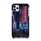 Tokyo Neon City Apple iPhone 11 Pro Max in Silver with Black Impact Case