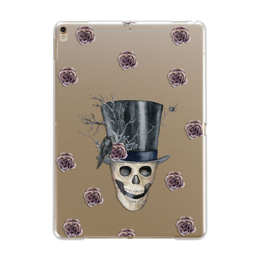 Top Hat Skull Apple iPad Gold Case