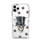 Top Hat Skull Apple iPhone 11 Pro in Silver with White Impact Case