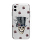 Top Hat Skull Apple iPhone 11 in White with Bumper Case