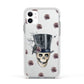 Top Hat Skull Apple iPhone 11 in White with White Impact Case