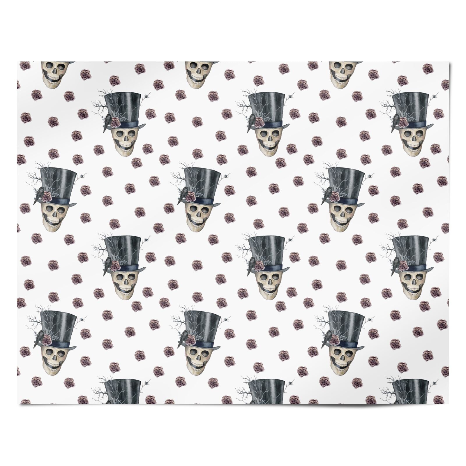 Top Hat Skull Personalised Wrapping Paper Alternative