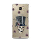 Top Hat Skull Samsung Galaxy A7 2016 Case on gold phone
