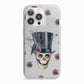 Top Hat Skull iPhone 13 Pro TPU Impact Case with White Edges