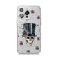 Top Hat Skull iPhone 14 Pro Max Glitter Tough Case Silver
