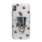 Top Hat Skull iPhone X Bumper Case on Silver iPhone Alternative Image 1