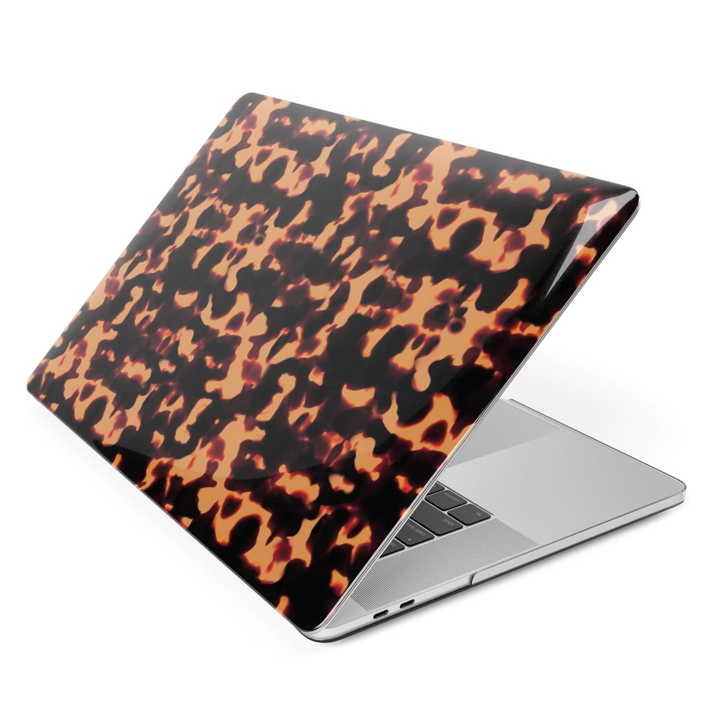 Tortoise Shell Pattern Apple MacBook Case Side View