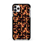 Tortoise Shell Pattern Apple iPhone 11 Pro Max in Silver with Black Impact Case