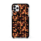 Tortoise Shell Pattern Apple iPhone 11 Pro Max in Silver with Black Impact Case
