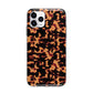 Tortoise Shell Pattern Apple iPhone 11 Pro in Silver with Bumper Case