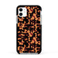 Tortoise Shell Pattern Apple iPhone 11 in White with Black Impact Case