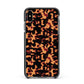 Tortoise Shell Pattern Apple iPhone Xs Max Impact Case Black Edge on Black Phone