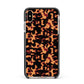 Tortoise Shell Pattern Apple iPhone Xs Max Impact Case Black Edge on Gold Phone