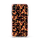 Tortoise Shell Pattern Apple iPhone Xs Max Impact Case Pink Edge on Gold Phone