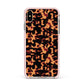 Tortoise Shell Pattern Apple iPhone Xs Max Impact Case Pink Edge on Gold Phone