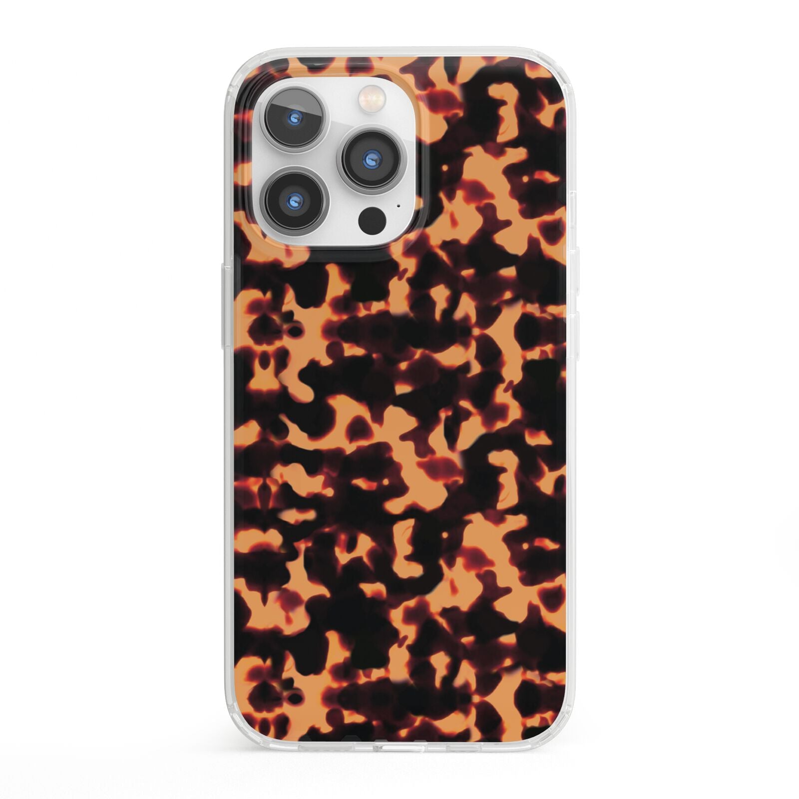 Tortoise Shell Pattern iPhone 13 Pro Clear Bumper Case