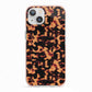 Tortoise Shell Pattern iPhone 13 TPU Impact Case with Pink Edges