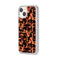 Tortoise Shell Pattern iPhone 14 Glitter Tough Case Starlight Angled Image