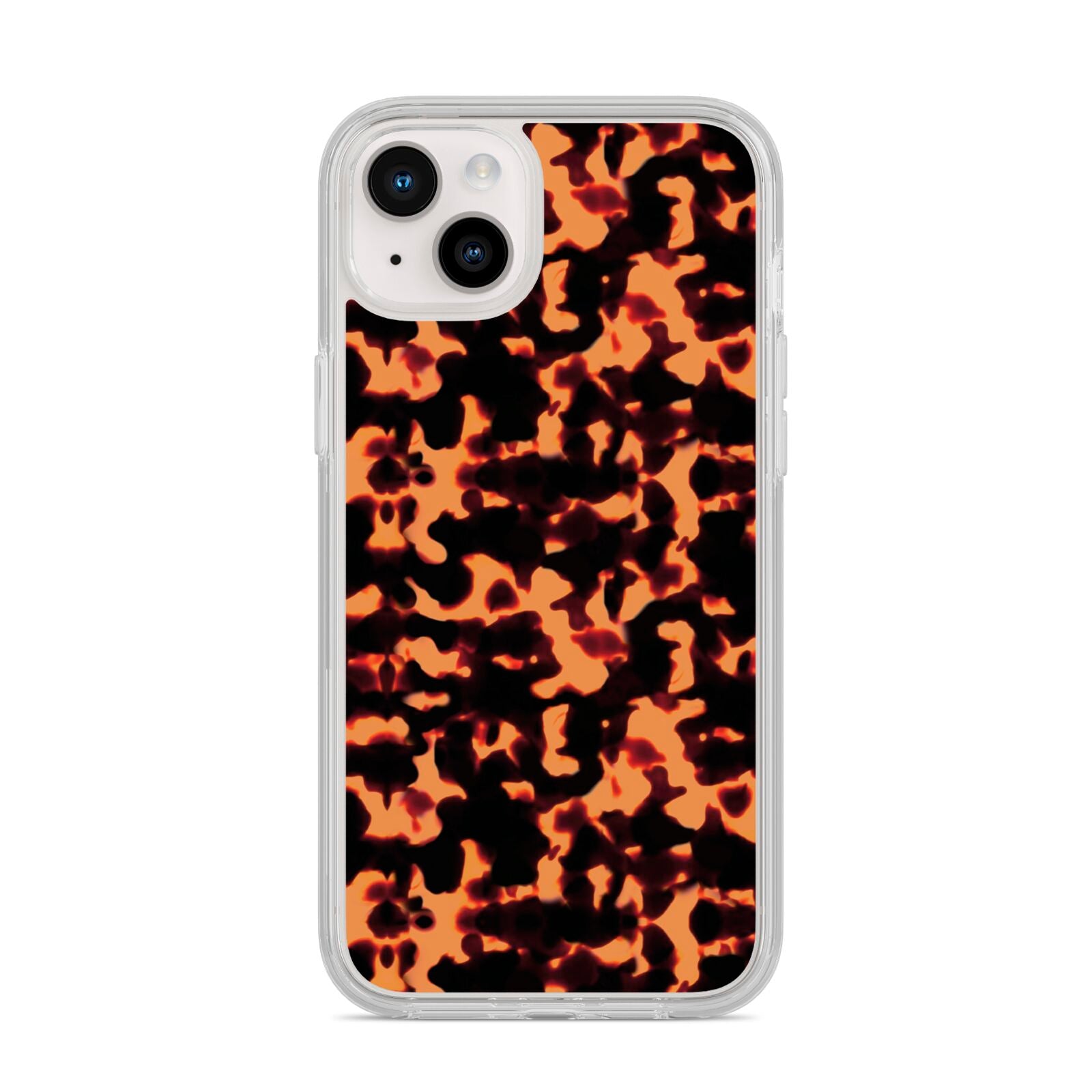 Tortoise Shell Pattern iPhone 14 Plus Clear Tough Case Starlight