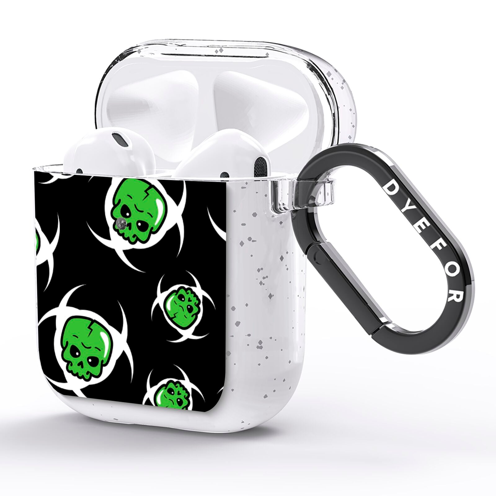 Toxic Skulls AirPods Glitter Case Side Image