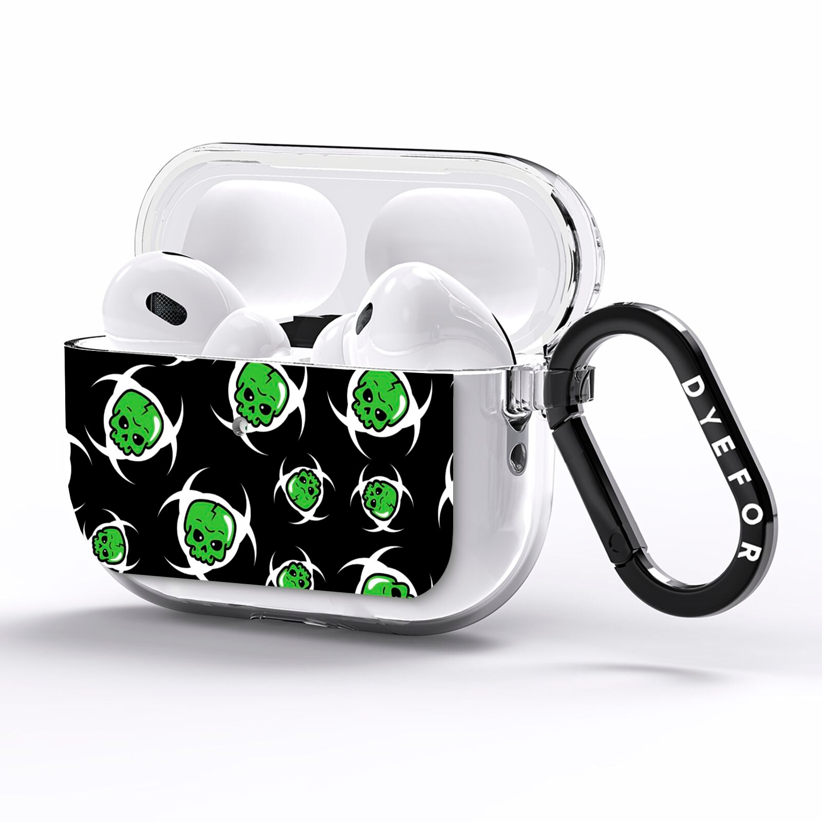 Toxic Skulls AirPods Pro Clear Case Side Image