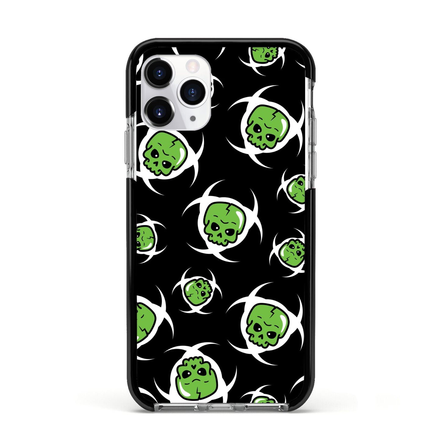 Toxic Skulls Apple iPhone 11 Pro in Silver with Black Impact Case