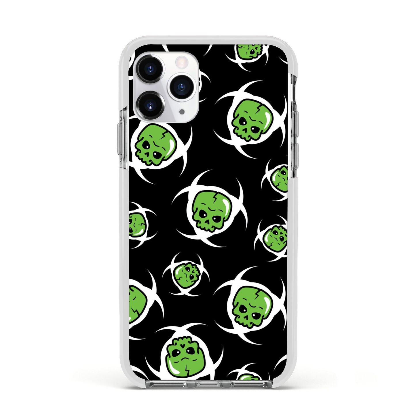 Toxic Skulls Apple iPhone 11 Pro in Silver with White Impact Case