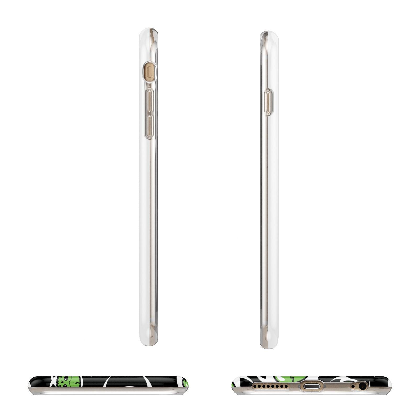 Toxic Skulls Apple iPhone 6 Plus 3D Wrap Tough Case Alternative Image Angles