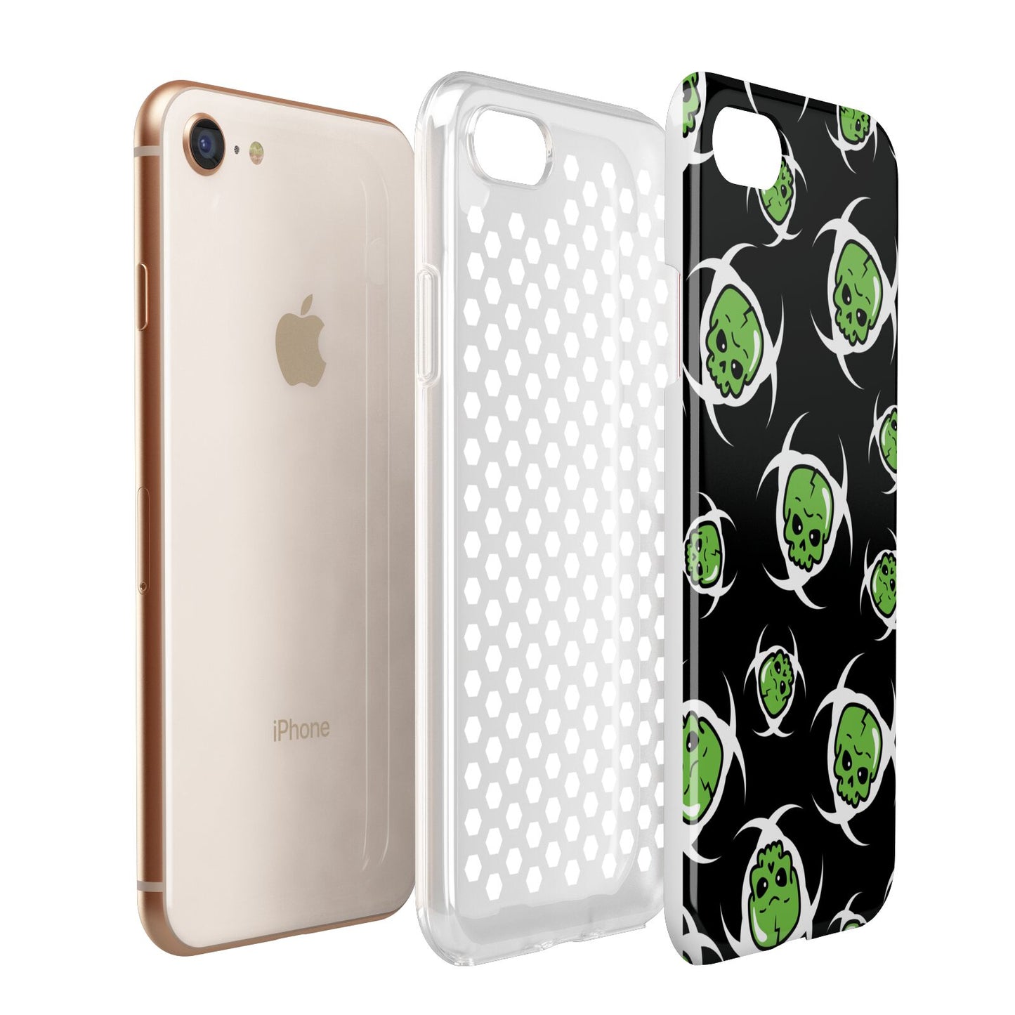 Toxic Skulls Apple iPhone 7 8 3D Tough Case Expanded View