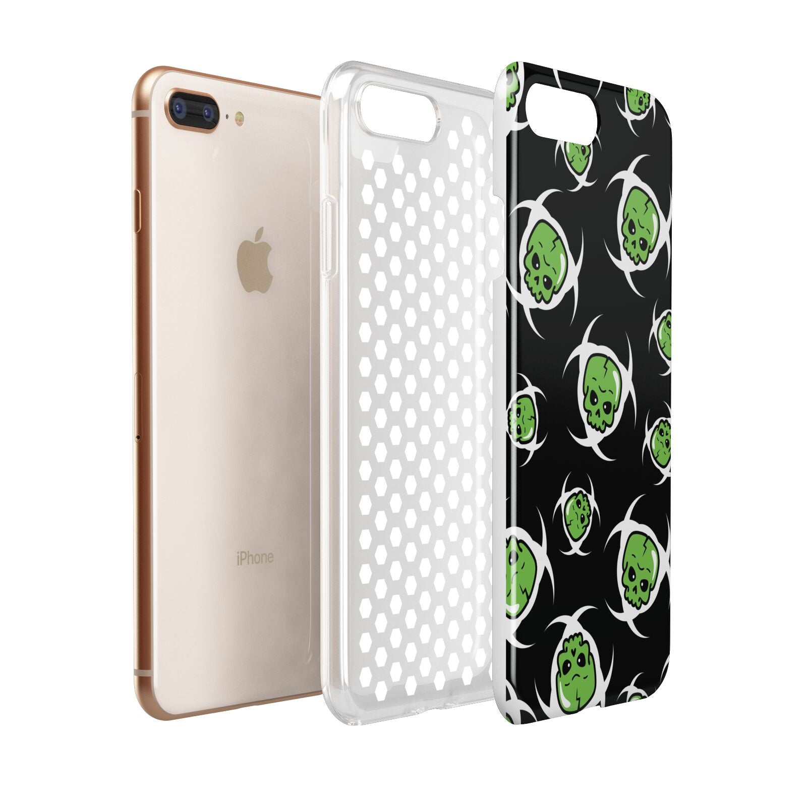 Toxic Skulls Apple iPhone 7 8 Plus 3D Tough Case Expanded View