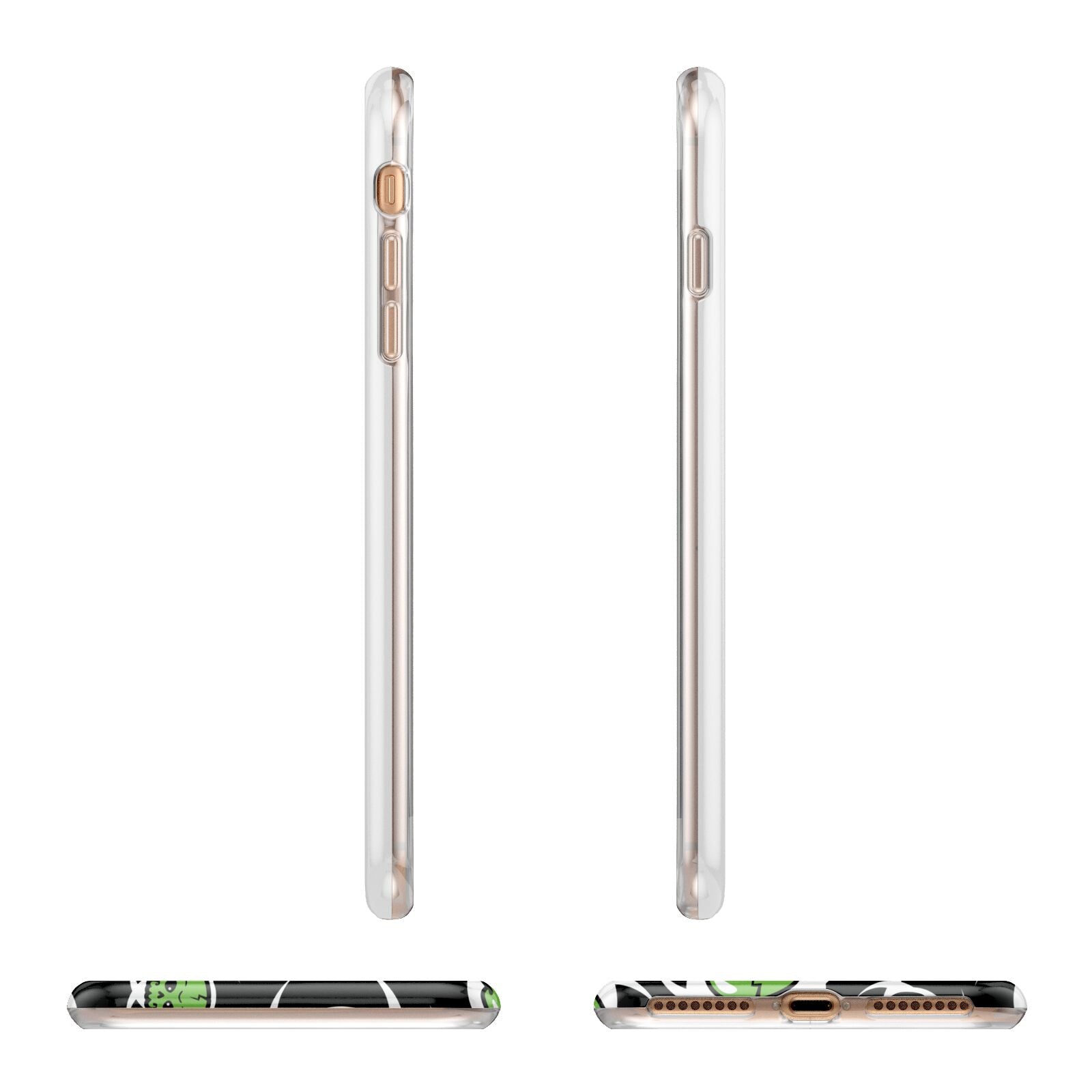 Toxic Skulls Apple iPhone 7 8 Plus 3D Wrap Tough Case Alternative Image Angles