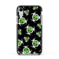 Toxic Skulls Apple iPhone XR Impact Case Black Edge on Silver Phone