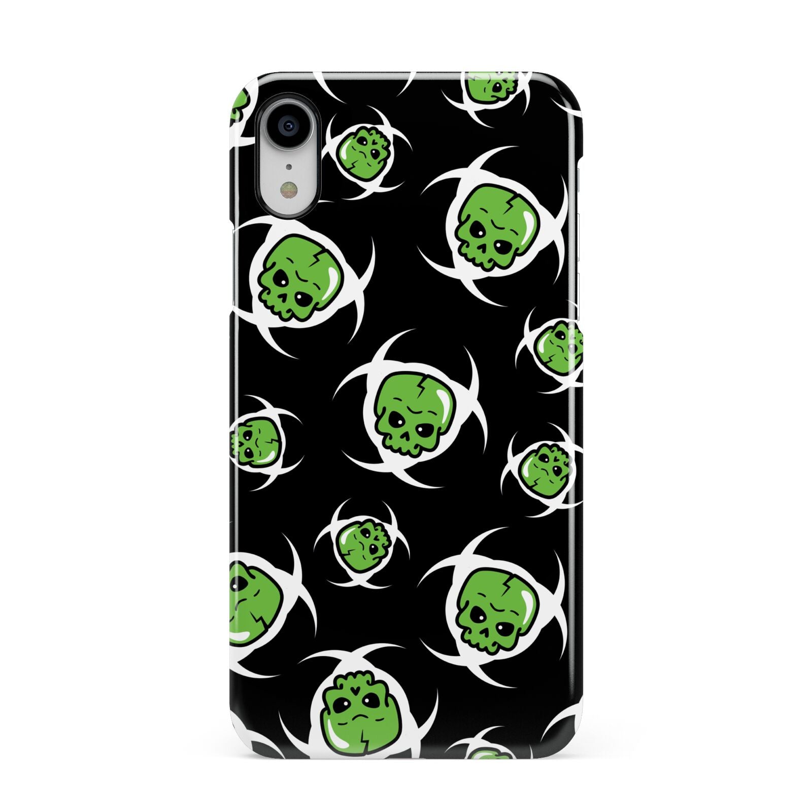 Toxic Skulls Apple iPhone XR White 3D Snap Case