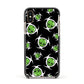 Toxic Skulls Apple iPhone Xs Impact Case Black Edge on Gold Phone