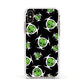 Toxic Skulls Apple iPhone Xs Impact Case White Edge on Gold Phone