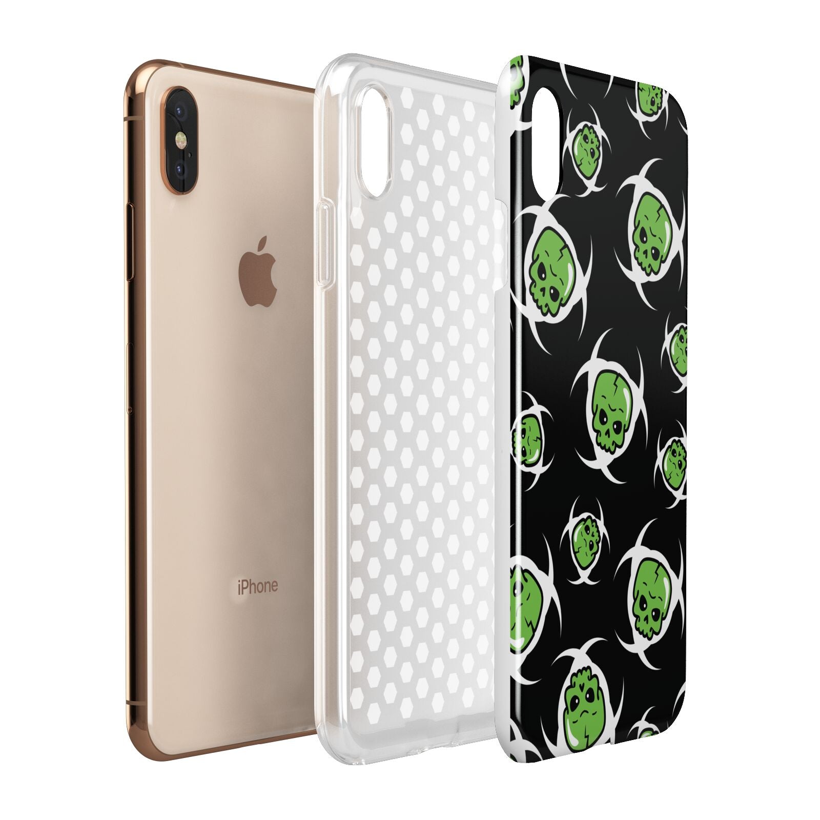 Toxic Skulls Apple iPhone Xs Max 3D Tough Case Expanded View